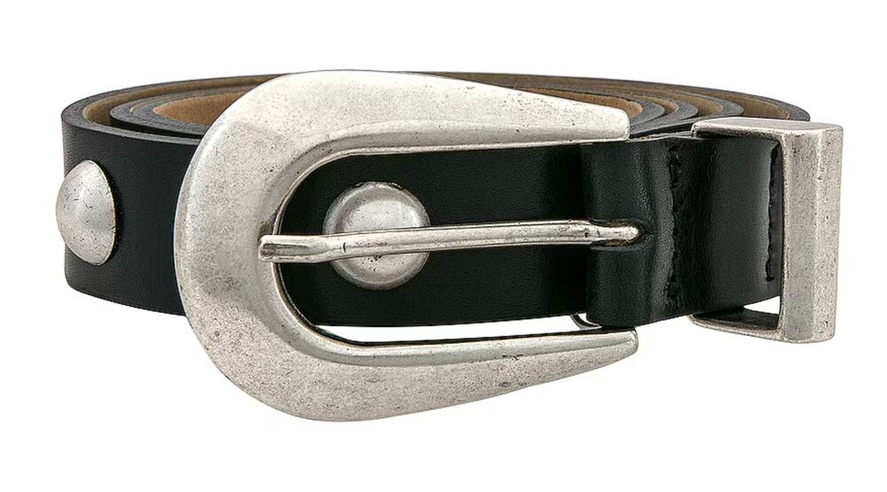 Streets Ahead Larkin Belt Italian Leather Studs Distressed Rock Grunge Casual L